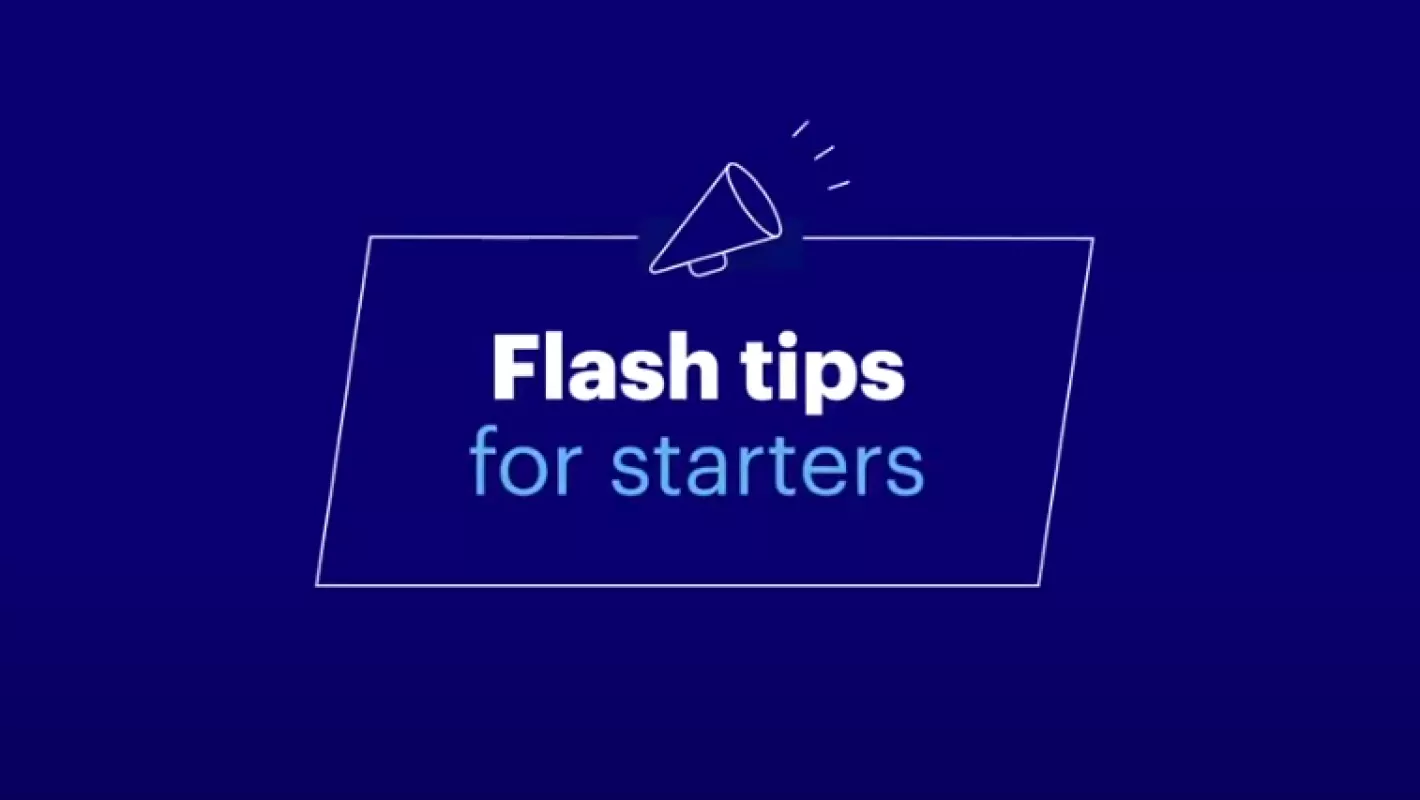 Flash tips for starters